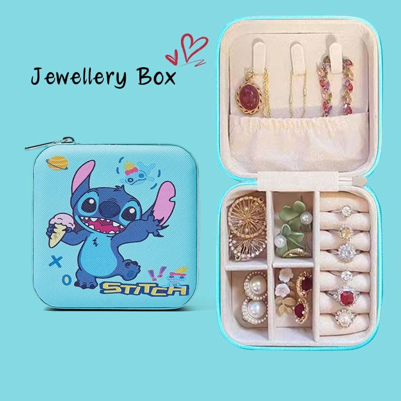 Cute Mini Travel Jewelry Case Portable Storage Holder for Earrings Necklace Ring