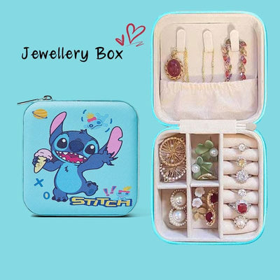 Cute Mini Travel Jewelry Case Portable Storage Holder for Earrings Necklace Ring