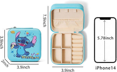 Cute Mini Travel Jewelry Case Portable Storage Holder for Earrings Necklace Ring