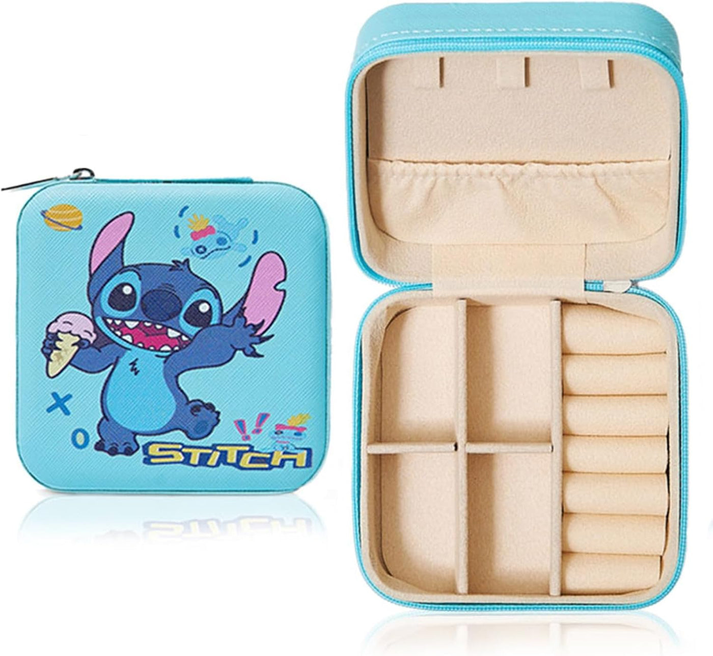 Cute Mini Travel Jewelry Case Portable Storage Holder for Earrings Necklace Ring