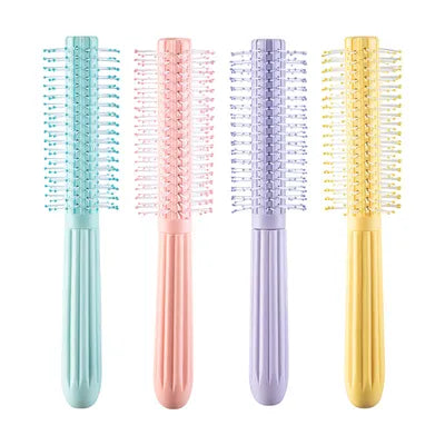 Anti Slip Handle Cylinder Inner Buckle Curly Hair Brush Curling Comb