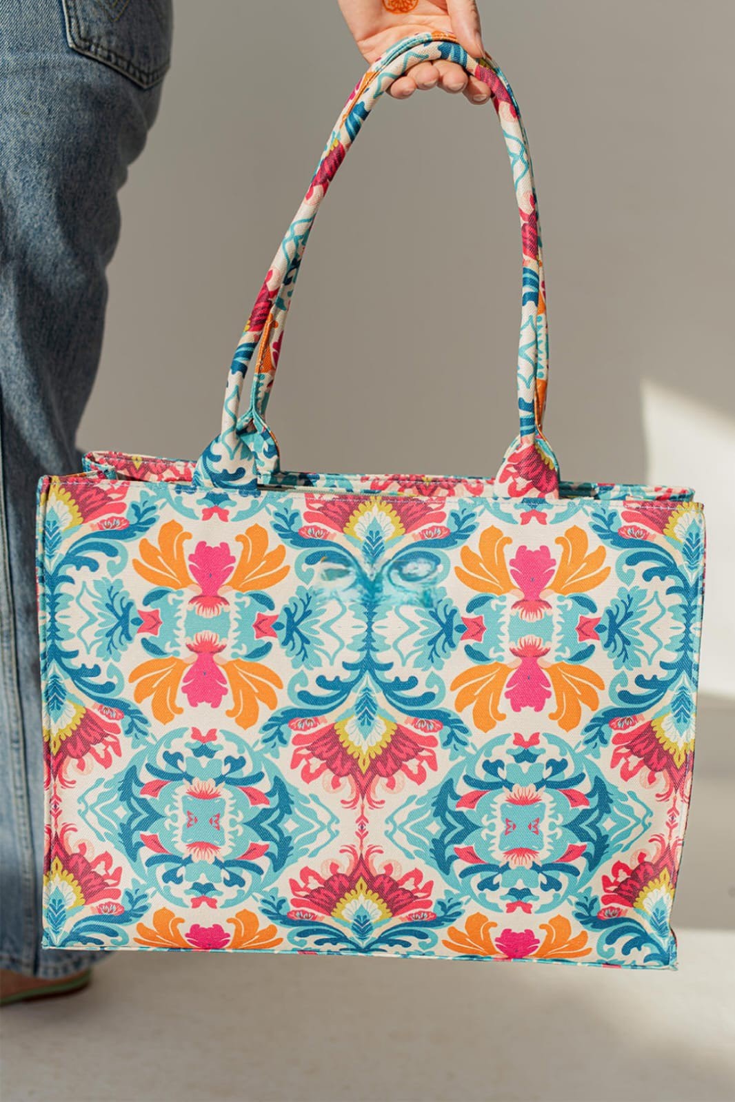Printed Canvas Tote Bag