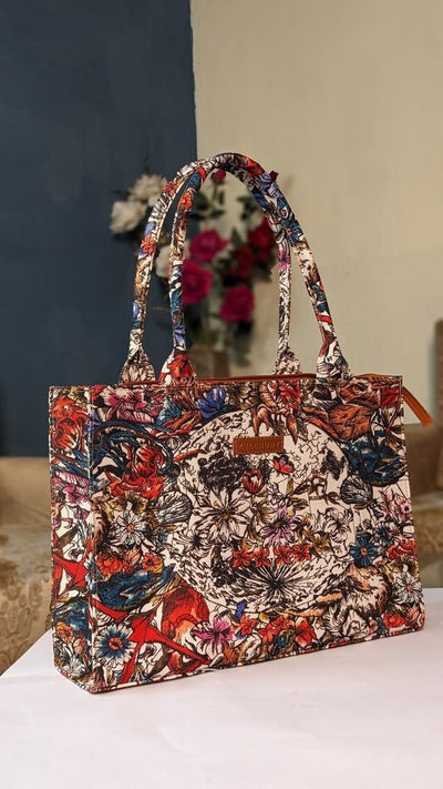 Printed Canvas Tote Bag